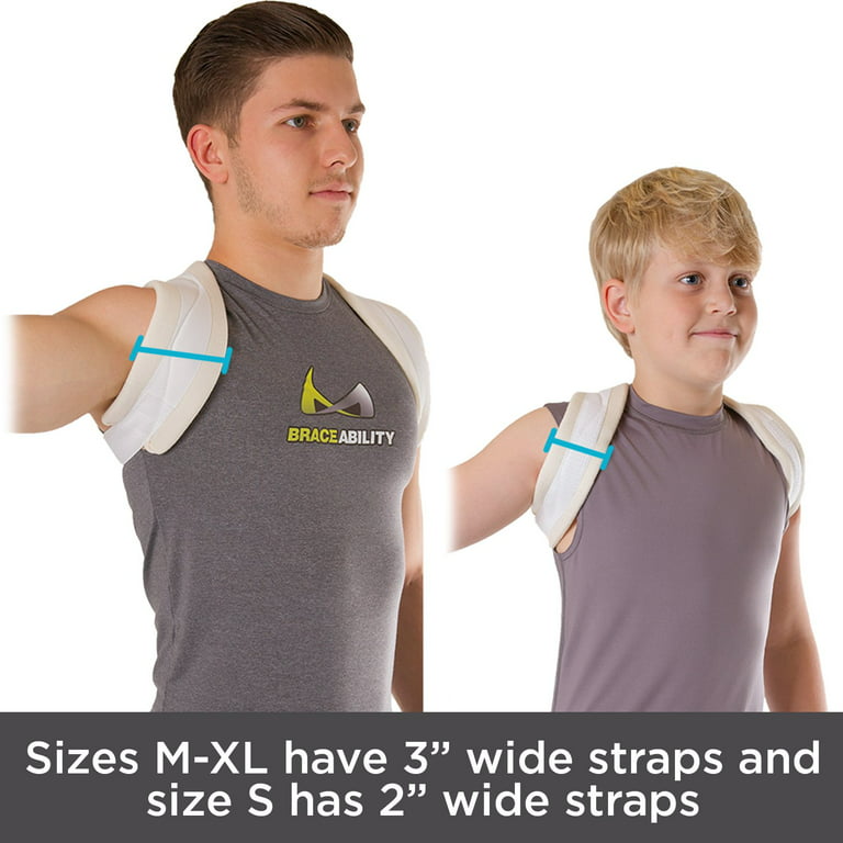 BraceAbility Figure 8 Clavicle Brace & Posture Corrector  Broken  Collarbone Sling for Injuries & Fractures, Shoulder Support Strap for Upper  Back Straightening (Medium) 