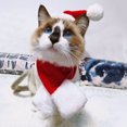 thumbnail image 4 of Conjunto de disfraz de Navidad para mascotas, suave, cálido, gatos, perros, sombrero ajustable con bufanda para fiesta de Navidad, cosplay, sombrero y bufanda de Navidad M, 4 of 10