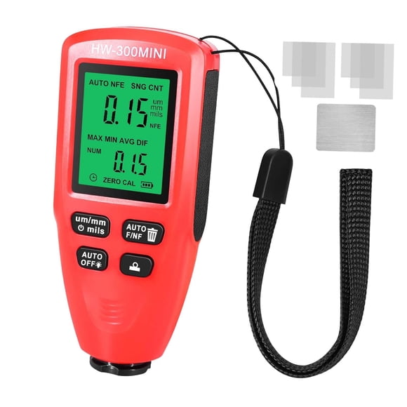 S SERENABLE Car Coating Thickness Meter Manual Painting Gauge Tool Paint Thickness Gauge for Red