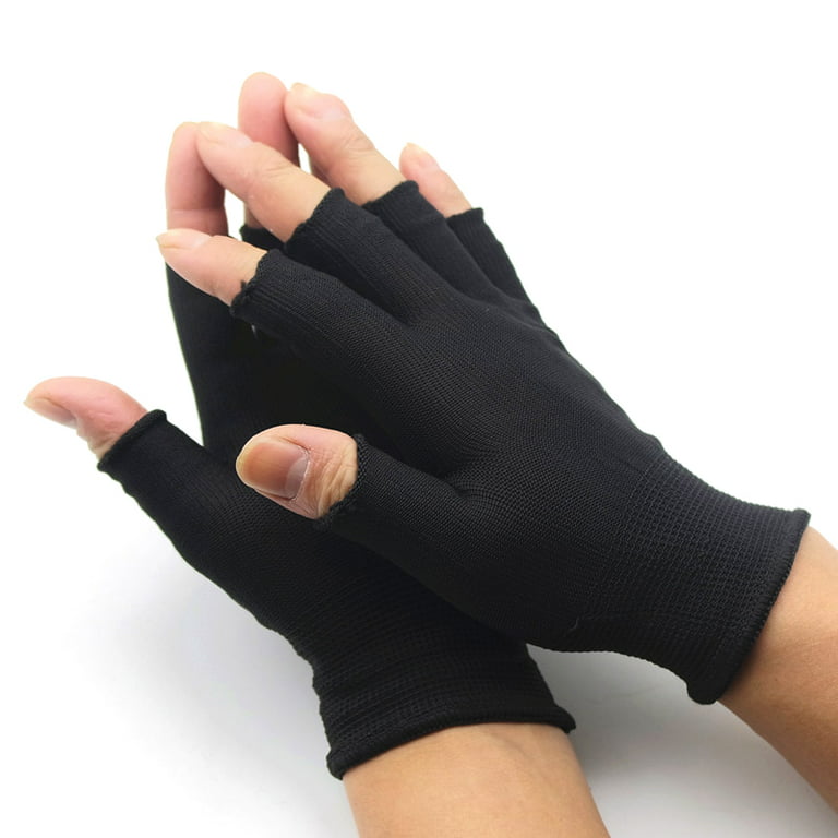 Half Finger Fingerless Gloves For Women And Men Wool Knit Wrist Cotton  Gloves