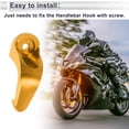 thumbnail image 7 of Motorcycle Hanging Hook Droplet-type Single Hook Motorcycle Helmet Luggage Bag Holder Hanger for Scooters Bicycles Gold Tone 1 Set Screw Wrench 60mm, 7 of 7