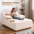 thumbnail image 2 of Ktaxon Corduroy Toddler Lounge Chair, Nap Sofa Floor Lounger, Boneless Chaise Couch for Kids Playroom Bedroom Beige, 2 of 10
