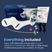 LUXE Bidet NEO 110 - Non-Electric Bidet Attachment, Adjustable Water Pressure, Rear Wash (Blue)