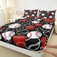 thumbnail image 3 of Homewish Gamer Baseball Boy 4pcs Bed Sheets,Sport Theme King Sheets,Ball Game Super Cozy Sheet Set,Super Cozy Room Decor, 3 of 7