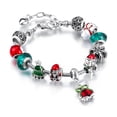 thumbnail image 2 of Pulsera navideña para mujer Santa Claus Jingle Bell Stocking Bow Dangle Bracelet Christmas Tree Snowflake JAMW Sencillez, 2 of 4