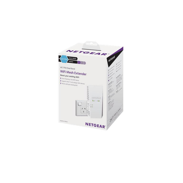 NETGEAR Dual-band WiFi Mesh Extender, 1.7Gbps, Wall-plug, Internal Antenna,  White