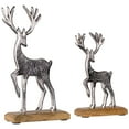 thumbnail image 5 of Northlight Reindeer and Calf Metal Christmas Figures - 10.5" - Silver - Set of 2, 5 of 5