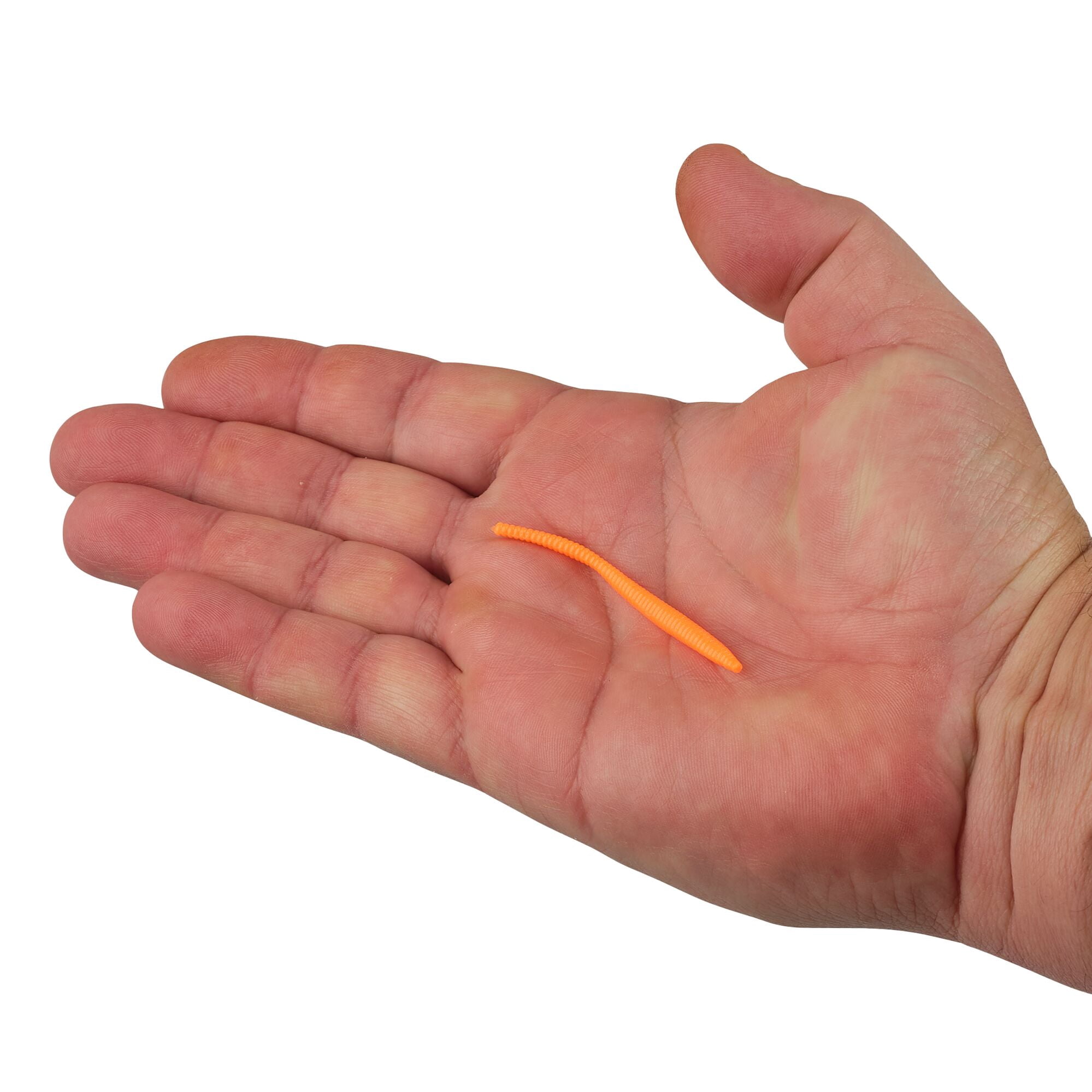 (2 pack) Berkley PowerBait® Power® Floating Trout Worm, 3 in, Worms, Fluorescent Orange (15 Count)