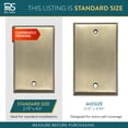 thumbnail image 6 of Rio Salto BRASS Antique Metal Gold Blank Wall Plate STANDARD SIZE Blank Outlet Cover for Unused Outlets Wall Switch 1-Gang Covers Child Safe Device Outlet Safety Vintage Matte Gold (Blank, 2-Pack), 6 of 9