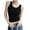 Black, variant on Womens Tank Tops with Built in Bras Stretchy Ribbed Scoop Neck Fitted Padded Sleeveless Shirt Basic Tanks