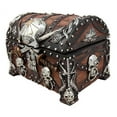thumbnail image 4 of Ebros Pirate Skull With Crossed Dagger Blades Treasure Chest Box Jewelry Box 5"L, 4 of 9