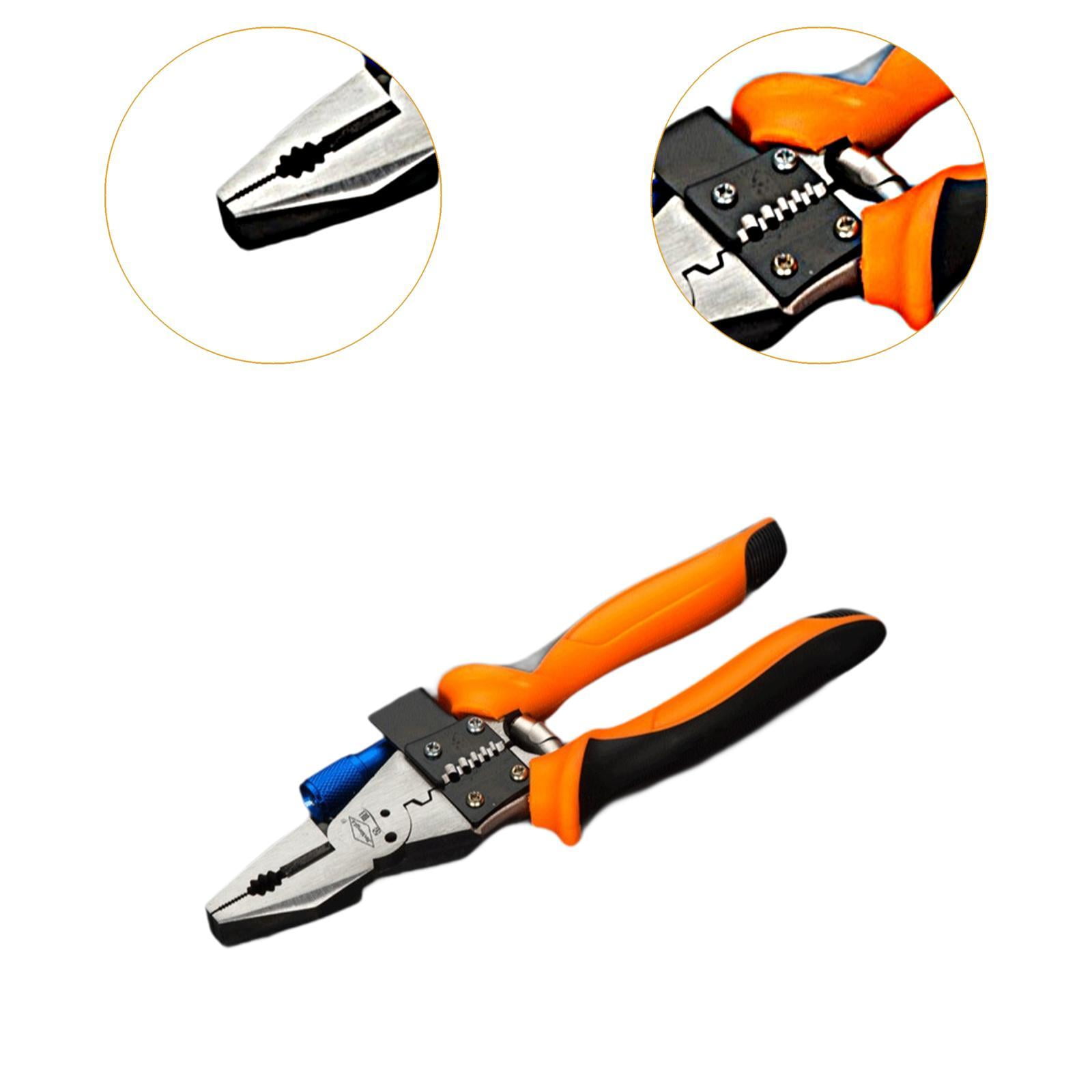 figatia Multifunctional Wire Electrical Stripper Crimping Pliers Metal Tool Practical Sturdy Wire Cutter for Household Appliances DIY Steel Wire Pliers