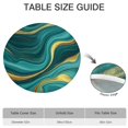 thumbnail image 6 of Teal Gold Marble Pattern Round Fitted Tablecloth with Elastic Edge,Dining Table Cover Waterproof,Outdoor Round Tablecloth for Camping,Dining,Indoor and Outdoor, 6 of 7