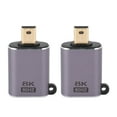 thumbnail image 2 of Adaptateur Mini DisplayPort vers DisplayPort 1.4, 2 Pcs Bande Passante 32,4 Gbps Adaptateur de Port d'Affichage Conception à Boucle et Trou pour Ordinateur Portable, 2 of 8