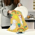 thumbnail image 3 of Funny Llama Cacti Dish Towels Set of 4, Rainbow Sun Cartoon Washable Tea Towels Dishcloths Lint-Free 18x28 Inch Fast Drying for Kitchen Restaurant Bar Clean, 3 of 7