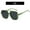 C4, variant on Double-Bridge Half-Frame Sunglasses European & American Style Square Fashion Sunglasses for Women