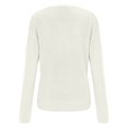 thumbnail image 5 of TRUBKH Women's Sweaters Long Sleeve Shirts V Neck Tops Flowy Top Business Casual Outfits for Women Lightweight Sweaters for Women Breathable Tops Loose Fit Relaxed Fit Outfits for Women White 2XL, 5 of 5