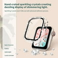 thumbnail image 5 of [2 Packs] for Apple Watch Series 7/8 41mm Case with Tempered Glass Screen Protector, Bling Crystal, Anti-Scratch, Full Coverage, Diamond Face Cover for Women Apple Watch 7/8 41mm- Clear, 5 of 5