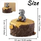 thumbnail image 3 of Cenicero de cigarrillos con tapa, bonito cenicero de animales de bosque vivo para interiores y exteriores, cenicero de animales, decoración del hogar, regalos, Koala, 3 of 5