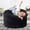 Black, variant on Hobestluk 3ft Bean Bag Chairs for Adults Large Beanbag Chair with Chevron Plush Fur Cover Big Bean Bag Chair for Living Room Bedroom Dorm Office - Black (36” x 36” x 22”)