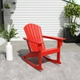 thumbnail image 6 of WestinTrends Dylan Outdoor Rocking Chair, All Weather Poly Lumber Seashell Adirondack Rocker Chair, 350 Lbs Support Patio Rocking Chairs for Porch Garden Backyard and Indoor, Red, 6 of 8
