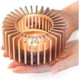 thumbnail image 1 of Rose Gold Teapot Warmer, Aluminum Alloy Tea Warmer with Tea Light Holder, Tea Warmers for teapot, Candle Heater for Heating Tea, Coffee and Milk, Portable Food Warmer for Camping and Traveling, 1 of 6