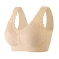 thumbnail image 1 of Timegard Womens Bras with Support Wirefree Back Smoothing Full Coverage Lace Summer Comfy Everyday Bra, 1 of 2
