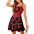 thumbnail image 1 of Robe Rouge Col Carré Grande Taille Élégante pour Femmes, 1 of 5