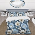 thumbnail image 2 of Designart "Blue White Meadow Tranquility" Floral Bedding Covert Set - Cottage Bed Set With 2 Shams, 2 of 5