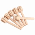 thumbnail image 3 of Juego de 50 tarros de madera para el hogar con forma de cuchara para miel, para dispensar y recoger mermeladas, varilla agitadora de 8 cm, 3 of 14