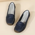 thumbnail image 6 of Eltusu Women Loafer Flat Shoes, Comfy No Slip Breathable Round Toe Dress Shoes Dark Blue Size 8.5, 6 of 7