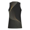 thumbnail image 4 of Wavsuf Men's Print Tank Top Crew Neck Casual Sports Sleeveless Black T-shirt Tank Size M, 4 of 4