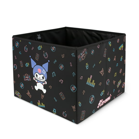 Sanrio Kuromi Car Trunk Organizer and Storage Bin - Collapsible Simple Compartment Convenient Heavy Duty, Fold Up for Easy Storage Box, Automotive Seat Cargo for Groceries Tools - 12.5L x 12.5W x 9H