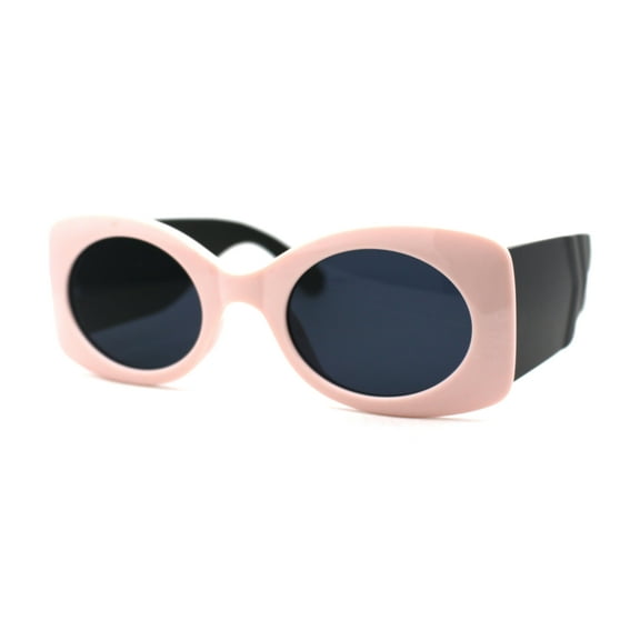 Womens 1950s Rectangle Fashion Mod Sunglasses Pink Black