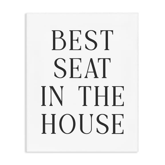 Stupell Industries Best Seat Bathroom Toilet Canvas Wall Art, design by Lettered and Lined