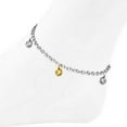thumbnail image 2 of Stainless Steel Two-Tone Adjustable Anklet Bracelet, 2 of 3