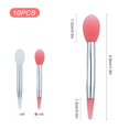 thumbnail image 4 of 10pcs Silicone Lip Brush Set Small Makeup Brushes Lipstick Applicator Brushes with 2 Anti-lost Cover for Lip Care Makeup Use, 4 of 4