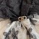 thumbnail image 4 of Vestidos estampados de encaje con cinturón, vestido de retazos de gasa negra, Vestido ligero de lujo para niña dulce, longitud media, Verano, 4 of 5