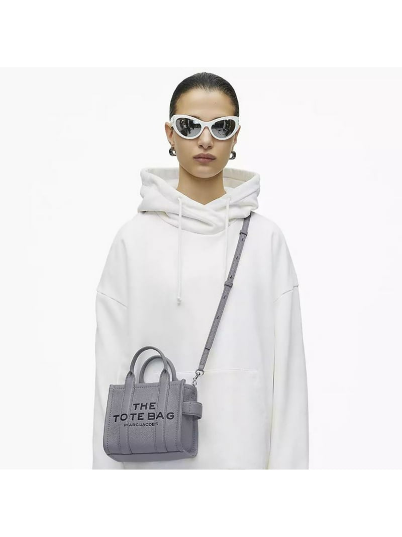 Marc Jacobs The Leather Crossbody Tote Bag - Wolf Grey - Walmart.com