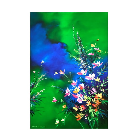 Canvas Wall Art - Thomas Leung 'Spring Bouquet' Wall Art for Living Room, Bedroom, or Office Décor by Trademark Fine Art - 12 x 19 Inches