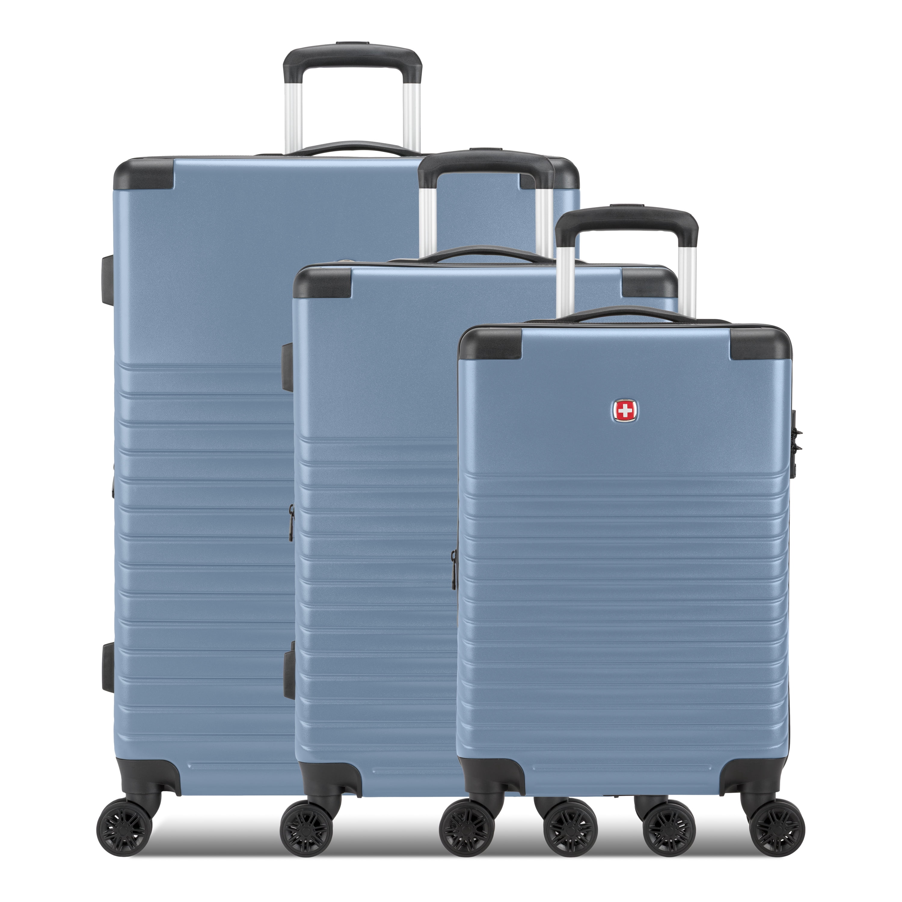 SWISSGEAR Edge Hardside 3-Piece Spinner, Slate Blue