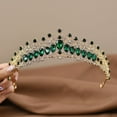 thumbnail image 2 of Yoyauz Women's Gold Crown Crystal Princess Tiara Crystal Queen's Crown Wedding, Bridal Hair Ornament Birthday Prom, Beauty Pageant Party  Barmitzvah Rite of Passage, Photo Props, 2 of 5