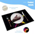 thumbnail image 3 of BaHomeck placemats Set of 4 Colorful Vector Illustration Of Vibrant Star On Black Background Cotton Linen rectangle Placemats for Kitchen Dining Table Indoor,Outdoor,18*12inch, 3 of 4