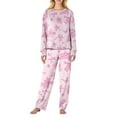 thumbnail image 2 of Valentine's Day Women's 2 Piece Pajama Sets Long Sleeve Top & Pants Bow Print Soft Comfy Sleepwear Hot Pink XL, 2 of 5
