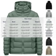 thumbnail image 3 of KeShDi Winter Puffer Jacket for Men Hooded Long Sleeve Zip Up Lightweight Winter Coat with Pockets Gray 2X, 3 of 7