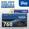 thumbnail image 3 of Brother Genuine TN760 High‐yield Black Printer Toner Cartridge, 3 of 11
