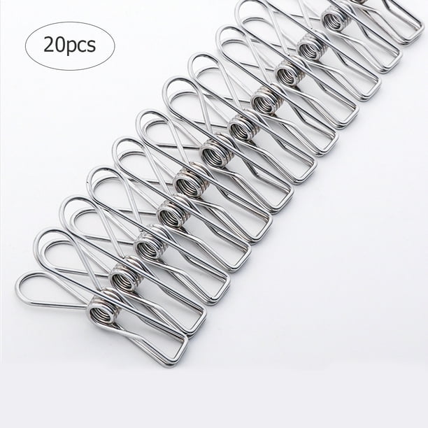 Minifinker Pince à vêtements Pinces à linge en acier inoxydable, 20