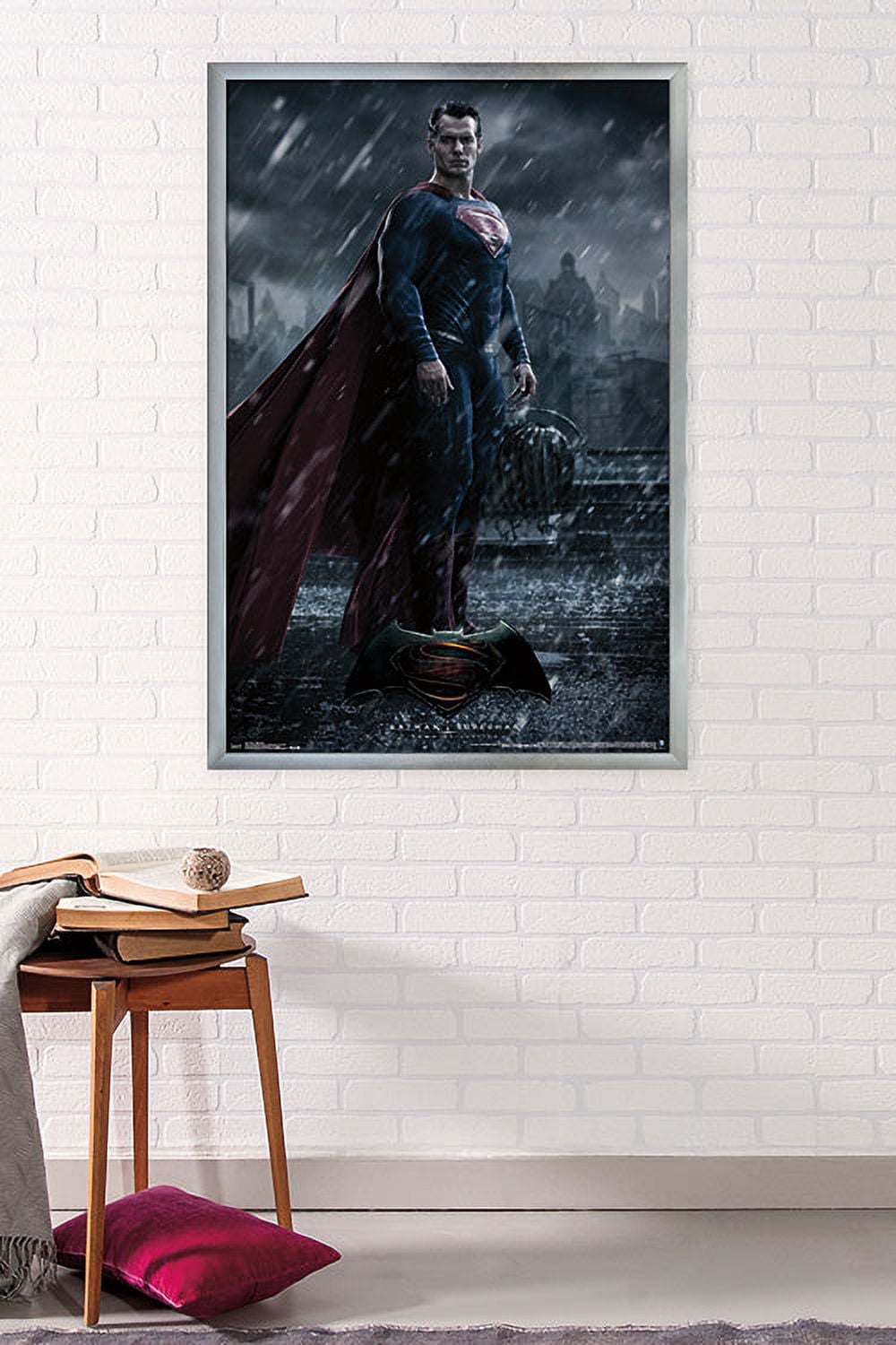 DC Comics Movie - Batman v Superman - Superman Wall Poster, 22.375" x 34", Framed