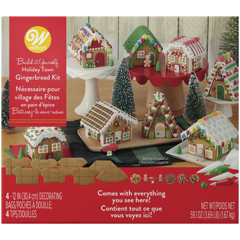 Kit de déco pour cupcakes - Gingerbread village PME