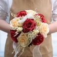 thumbnail image 6 of Wedding Bouquets for Bride with Ribbon Bridal Holding Wedding Bouquet for Bridal Shower Wedding Church Party, 6 of 7